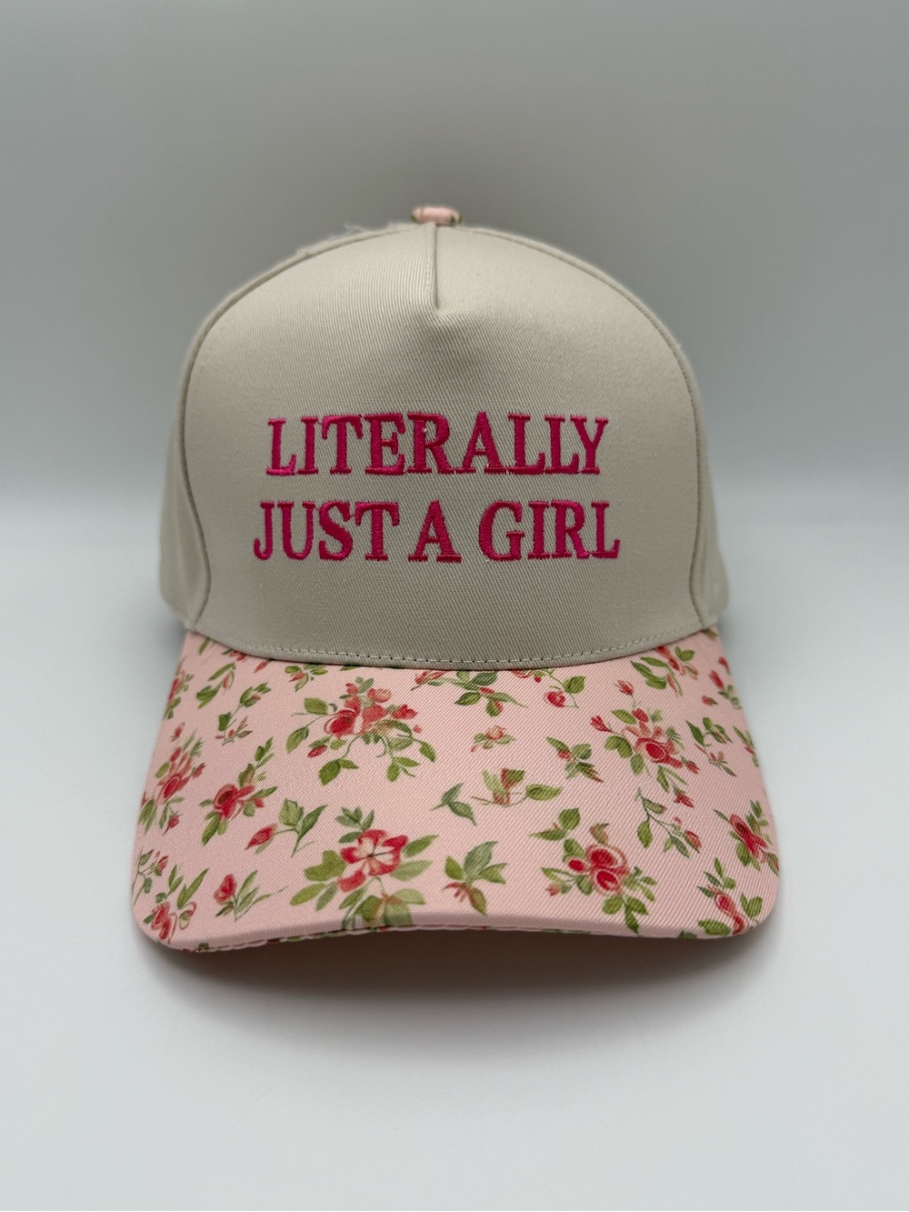 Literally Just a Girl Hat | Pink Floral